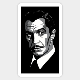 Vincent Price greyscale Sticker
